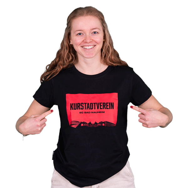 Kurstadtverein T-Shirt-schwarz/rot Damen