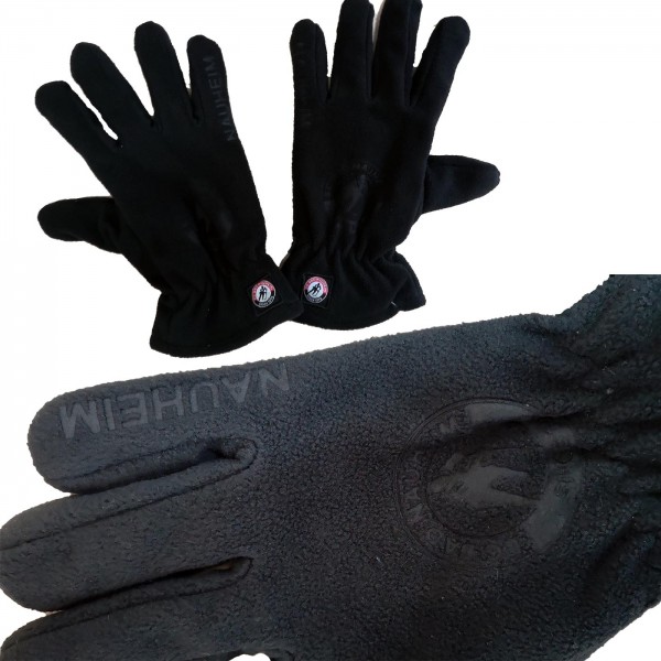Fleece-Handschuhe mit Logo-Prägung